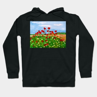 Poppies and daisies Hoodie